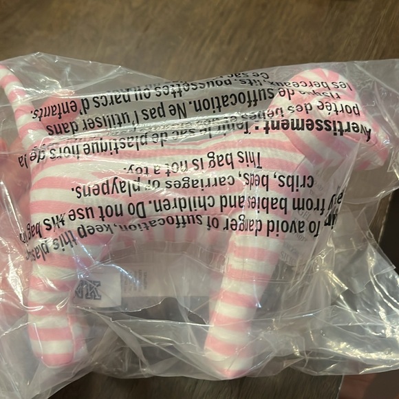 NEW VICTORIA'S SECRET PINK WHITE STRIPE GREEN DOG/PUP - Picture 3 of 3